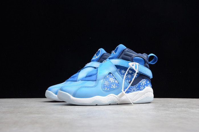 air jordan 8 kids retro snow blizzard 305369-400