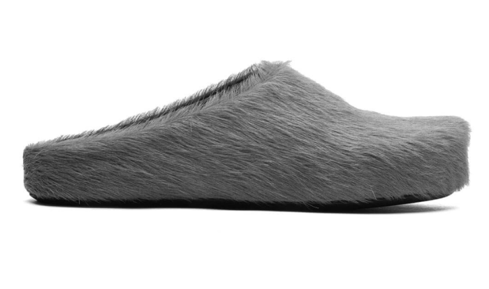 MARNI FUCHSIA LONG HAIR-FUSSBET SABOT SLIPPERS 2412208