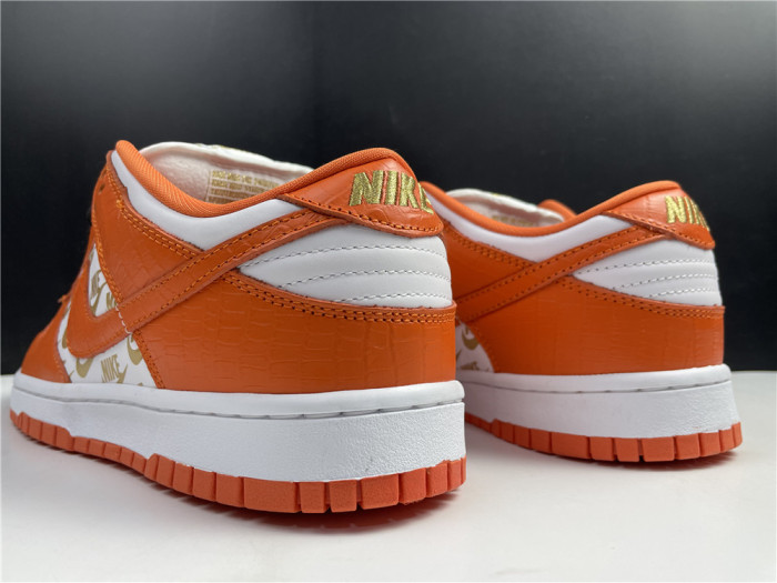 nike sb dunk low white black orange dh3228-161