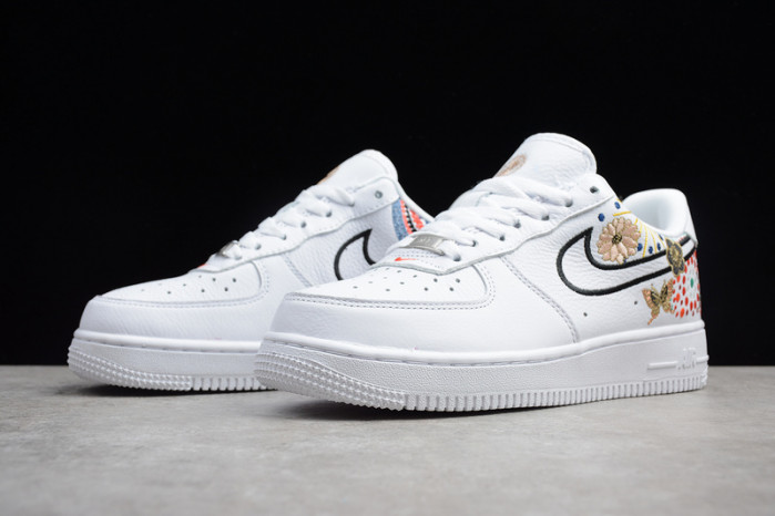 nike air force 1 07 lny qs lunar new year white flowers womens - aj8298-100